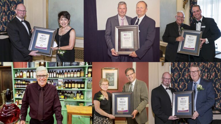 Collage of former award winners.