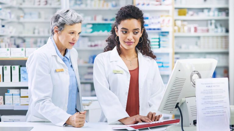 Pharmacists working together in the pharmacy